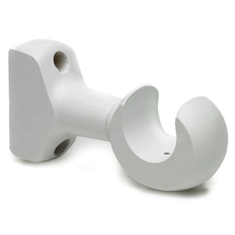 white metal curtain pole brackets|white 28mm curtain pole brackets.